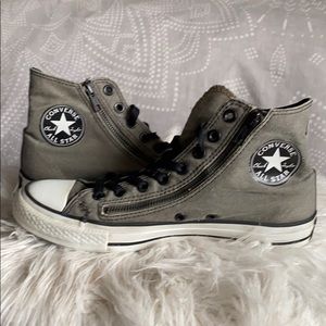 Converse high tops zipper gray